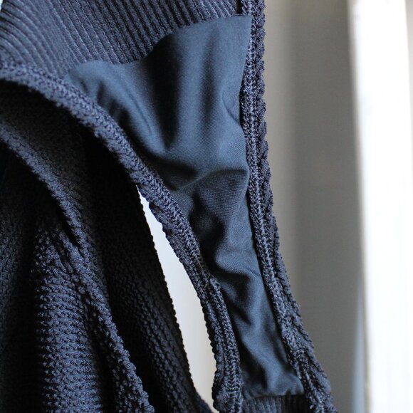 Good American Always Fits Textured One-Piece Swimsuit Black Size 5/6 2XL-3XL - Picture 6 of 9